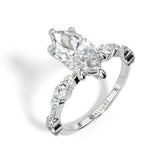 Marquise Solitaire with Rose Cut Diamond Accents by Allure